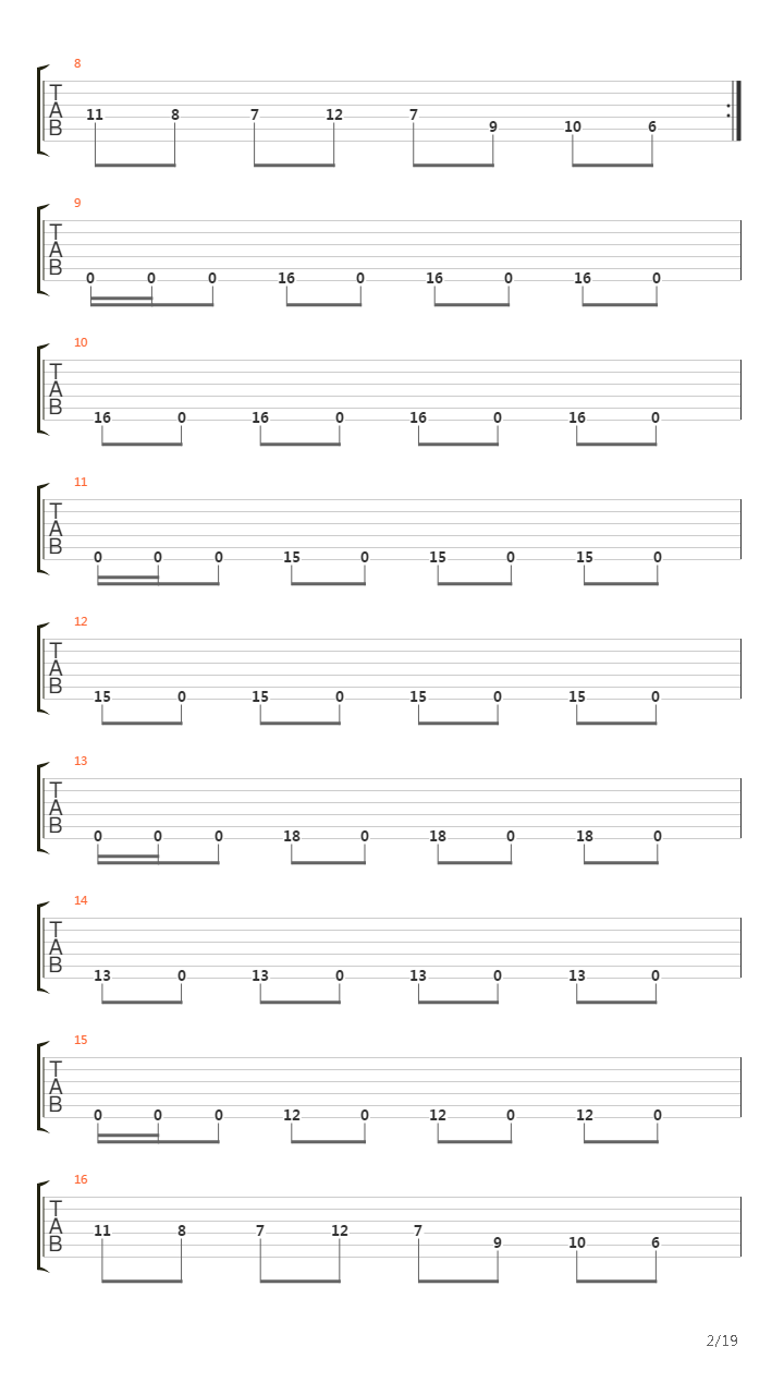 The Faded Line吉他谱