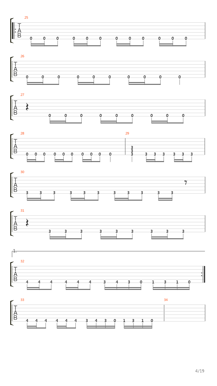 The Faded Line吉他谱