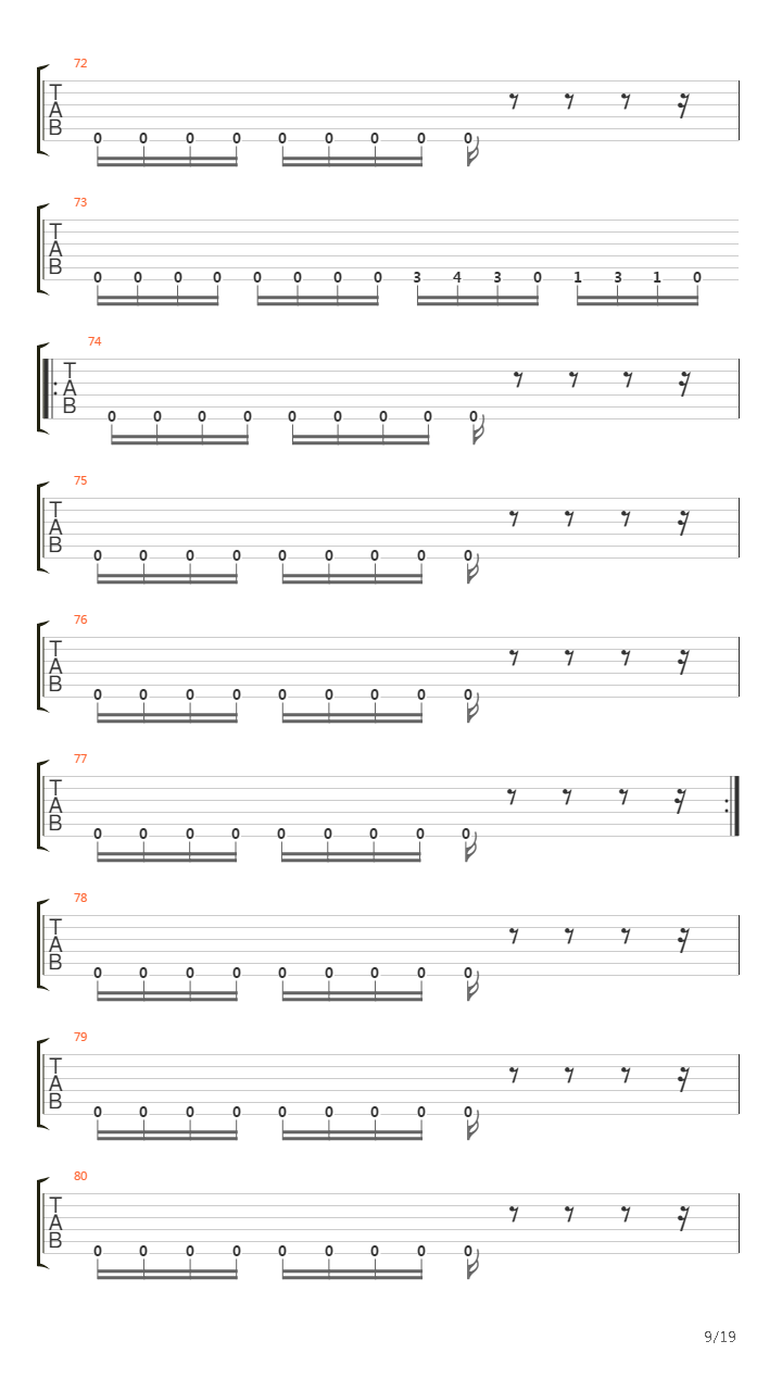 The Faded Line吉他谱