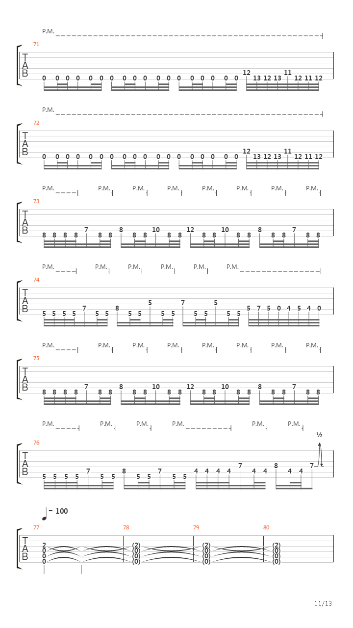 The Faded Line吉他谱