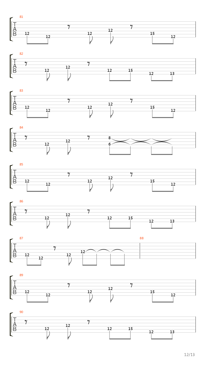 The Faded Line吉他谱