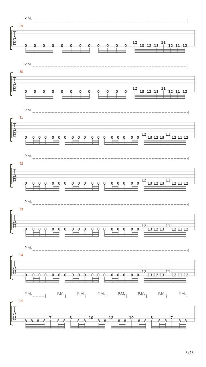 The Faded Line吉他谱