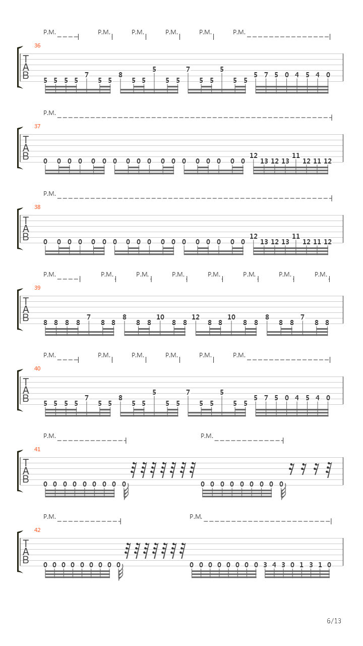 The Faded Line吉他谱