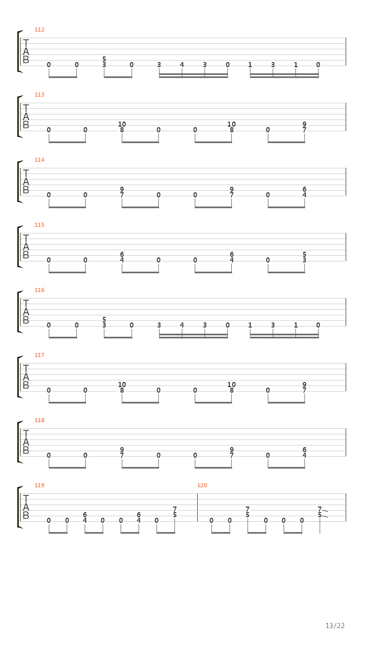 The Faded Line吉他谱