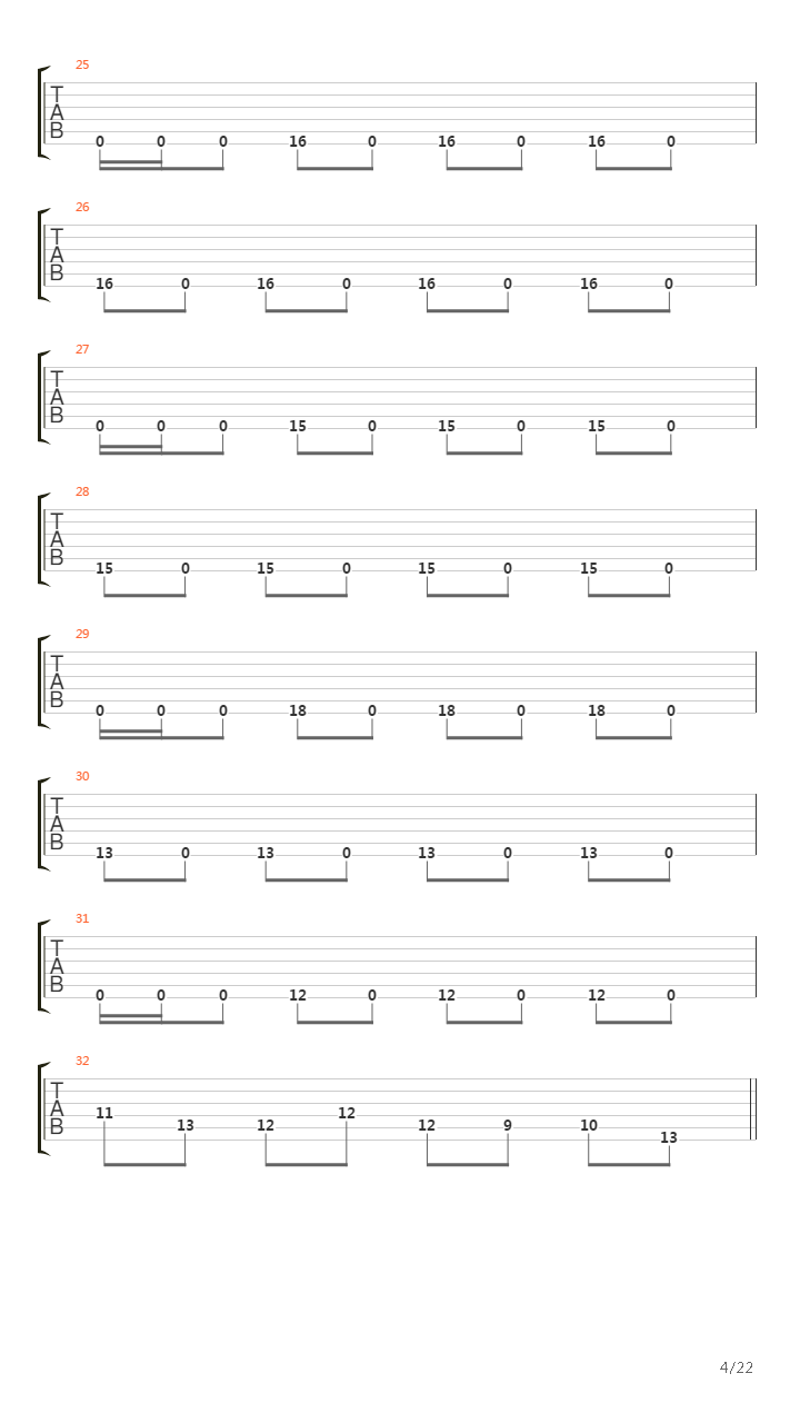 The Faded Line吉他谱