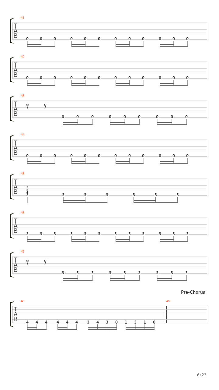 The Faded Line吉他谱