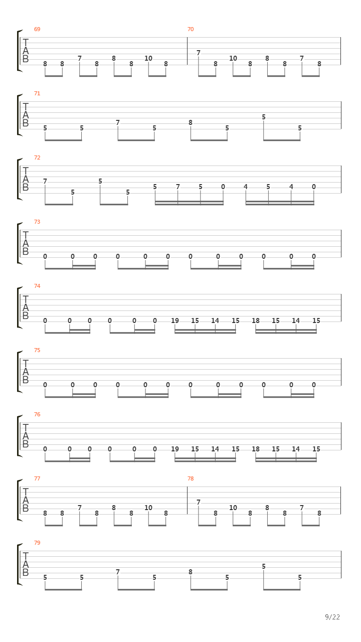 The Faded Line吉他谱