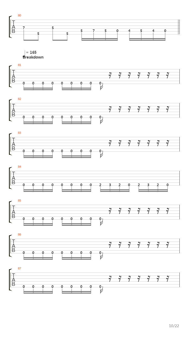 The Faded Line吉他谱