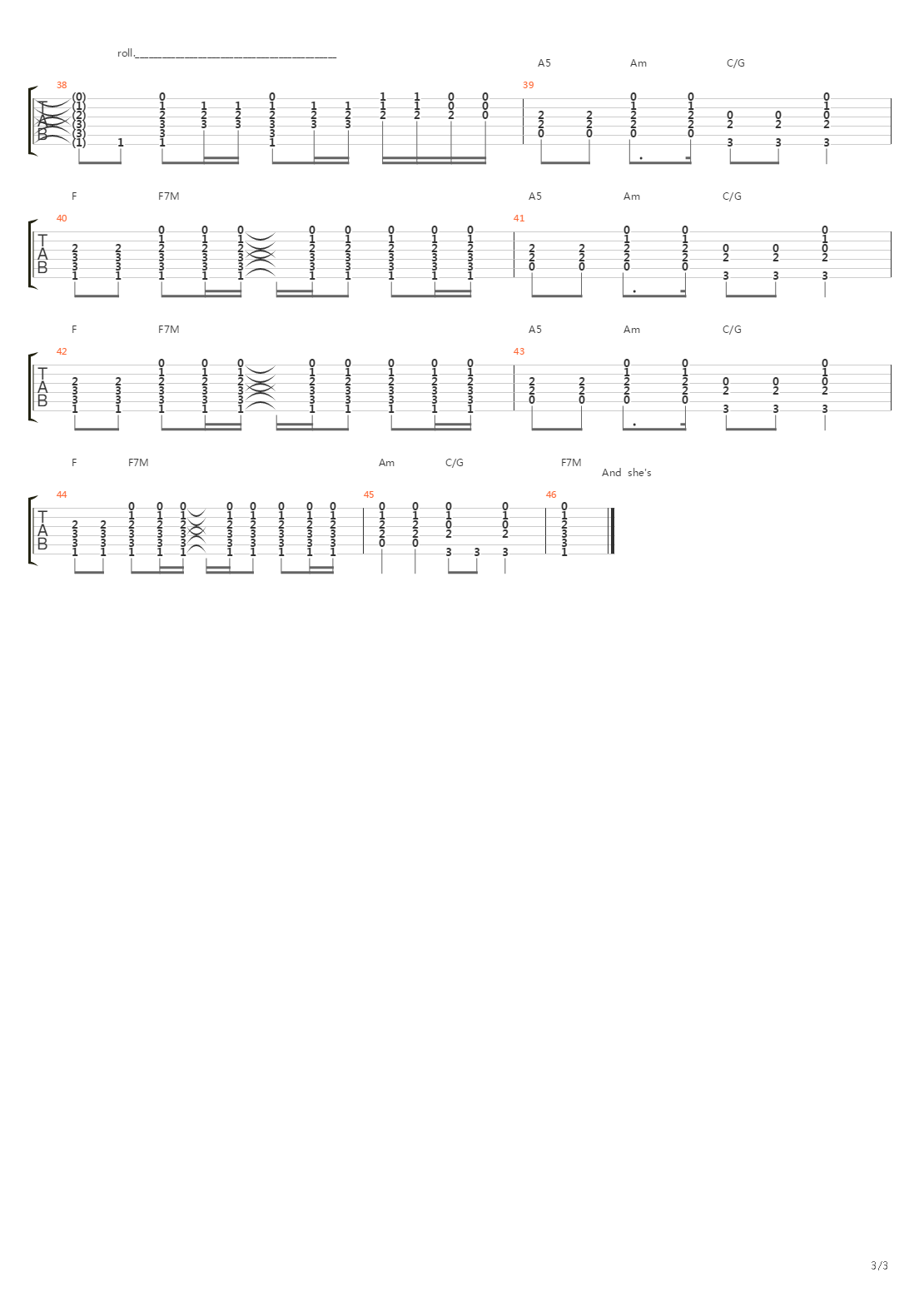 Stairway To Heaven (Full Original Solo)吉他谱