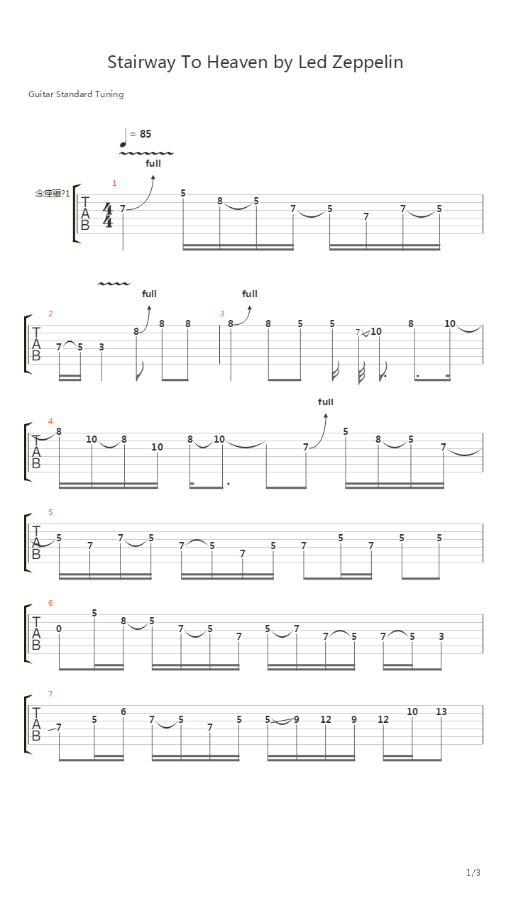 Stairway To Heaven (Solo played by David Escobar)吉他谱