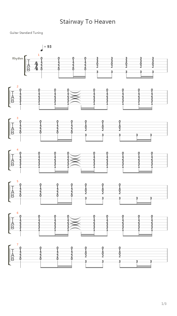 Stairway To Heaven (extended solo)吉他谱