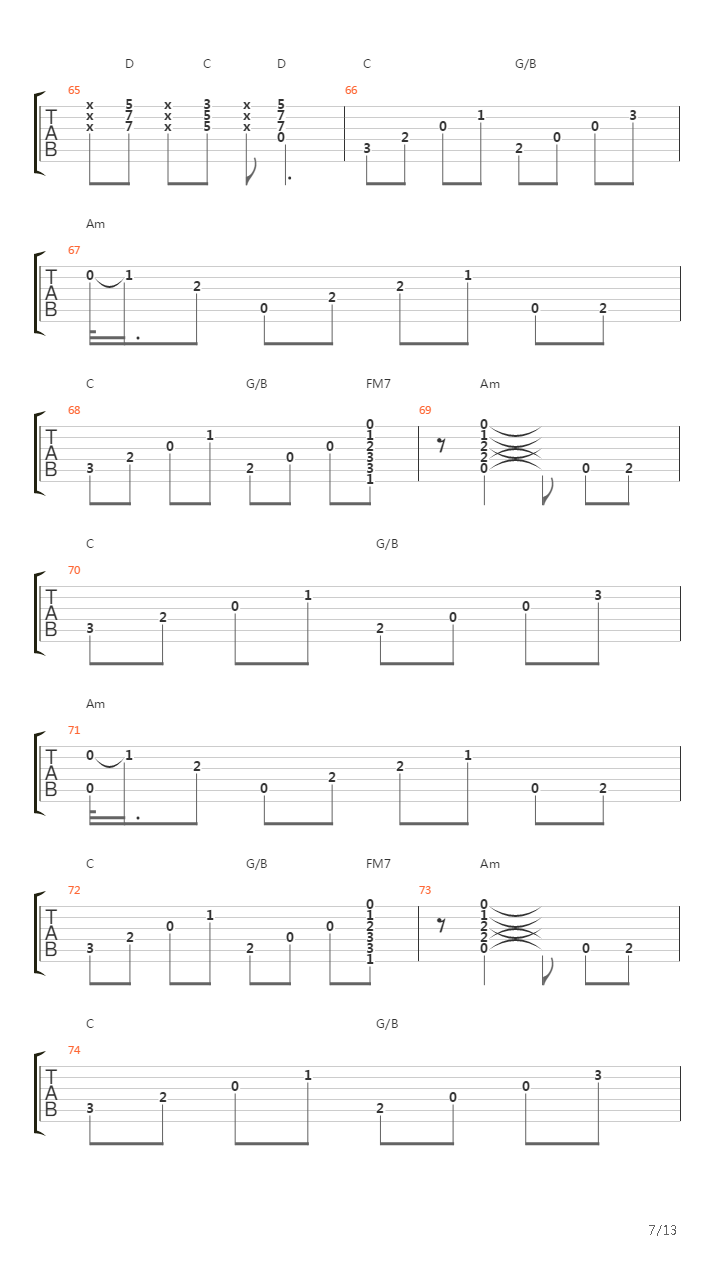 Stairway To Heaven吉他谱