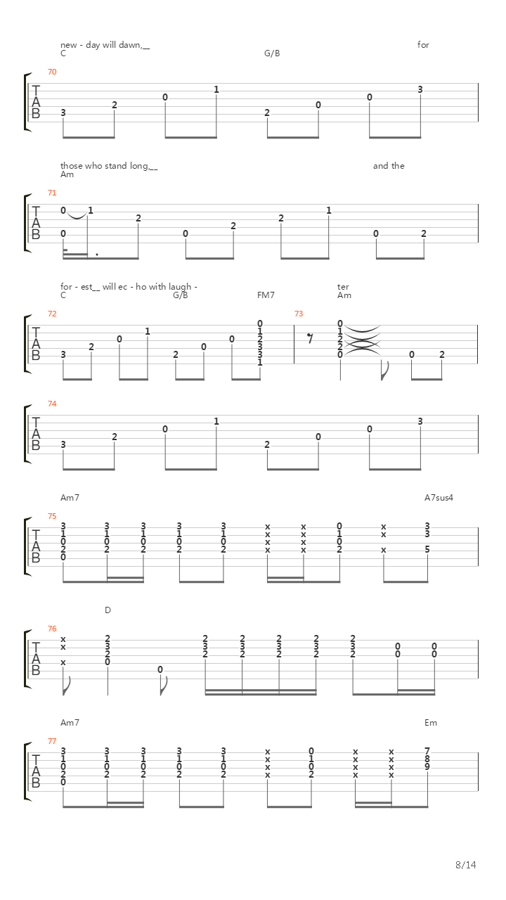 Stairway to Heaven吉他谱