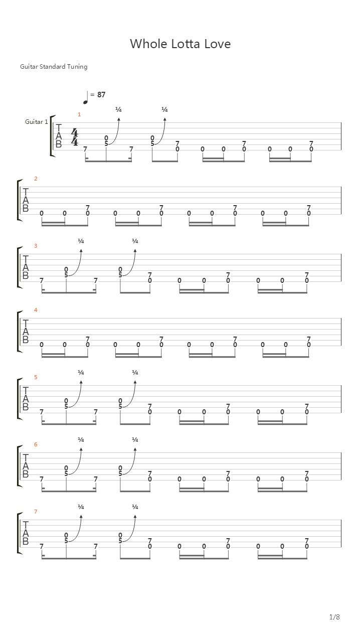 Whole Lotta Love吉他谱