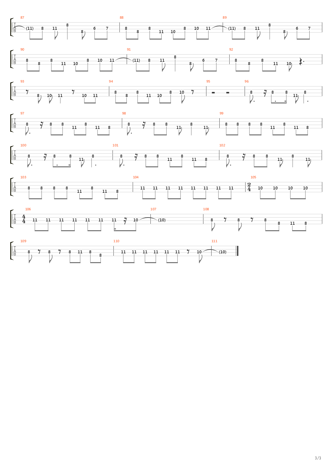 Are You Gonna Go My Way (Bass line)吉他谱