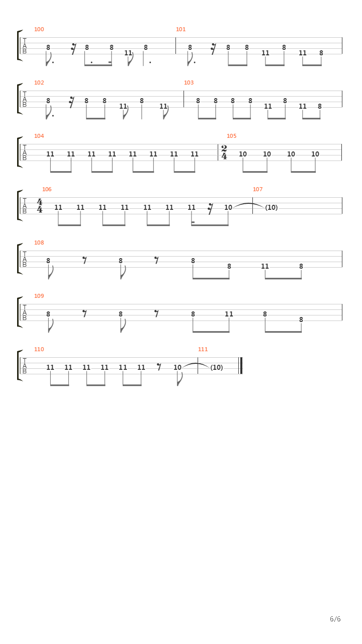 Are You Gonna Go My Way (Bass line)吉他谱