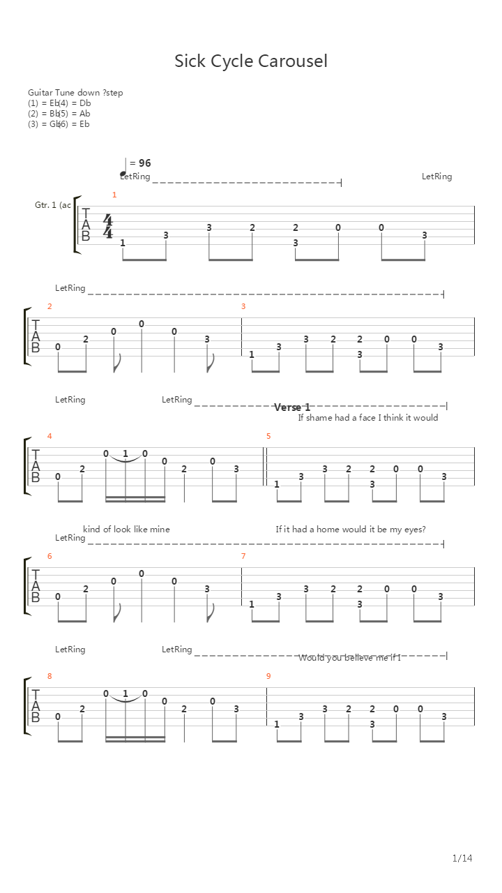 Sick Cycle Carousel吉他谱
