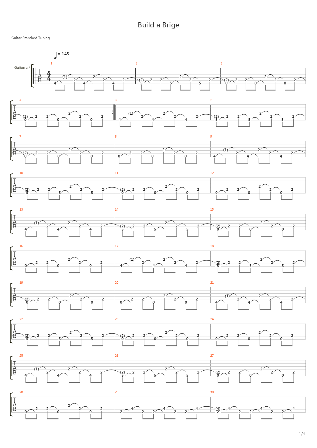 Build A Bridge吉他谱