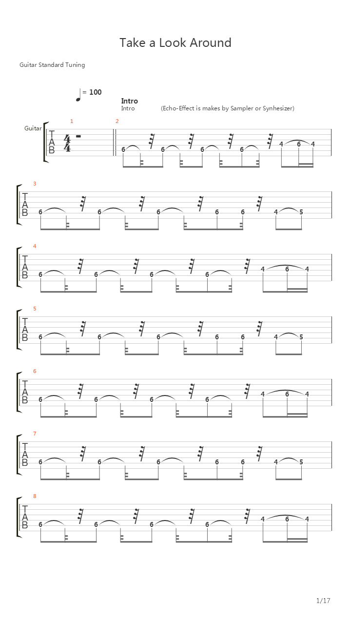 Take a Look Around吉他谱