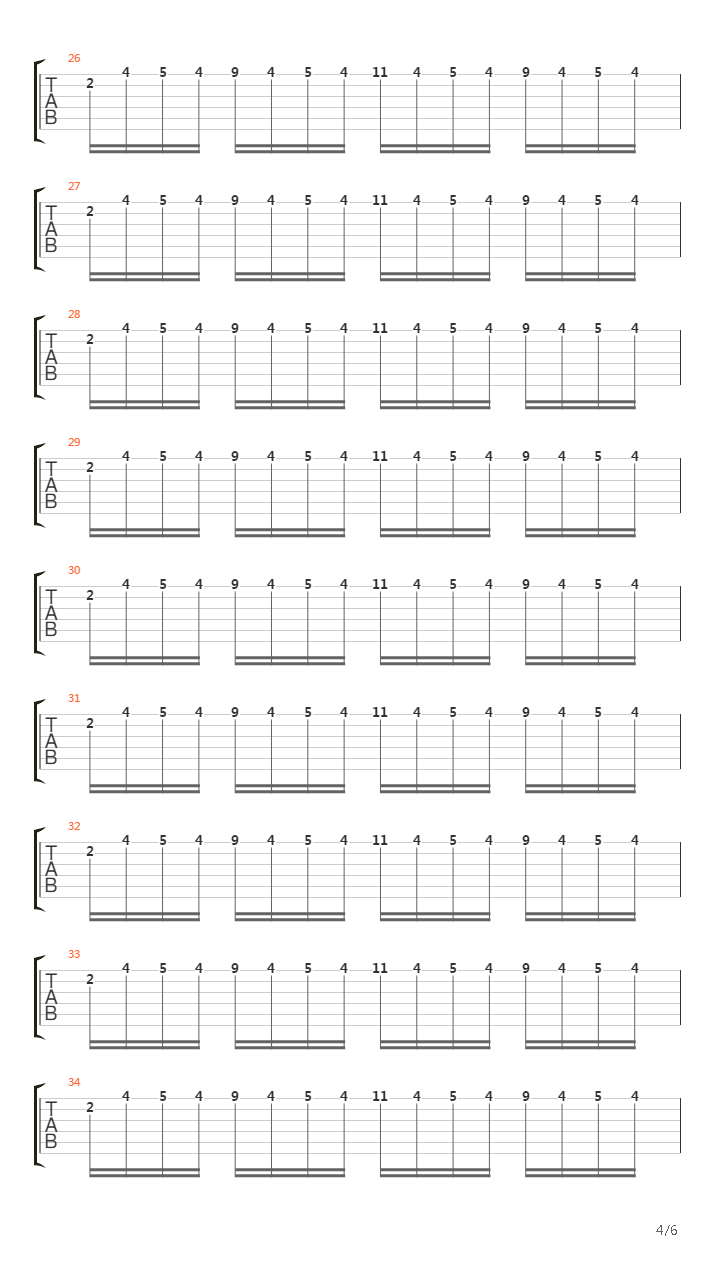 Across The Line吉他谱