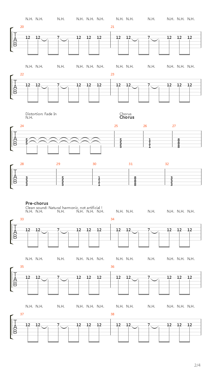 Numb吉他谱