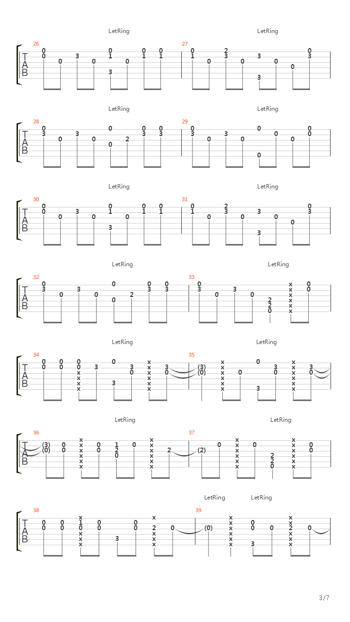 Numb吉他谱