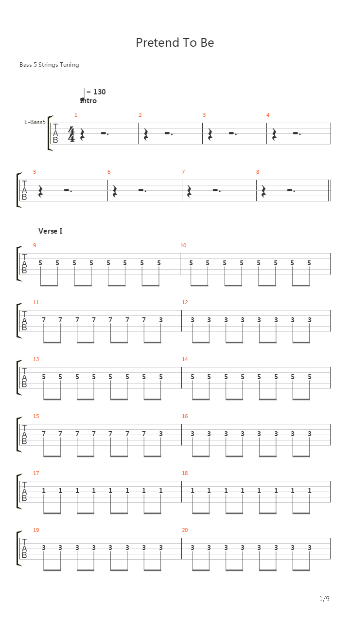 Pretend to Be吉他谱