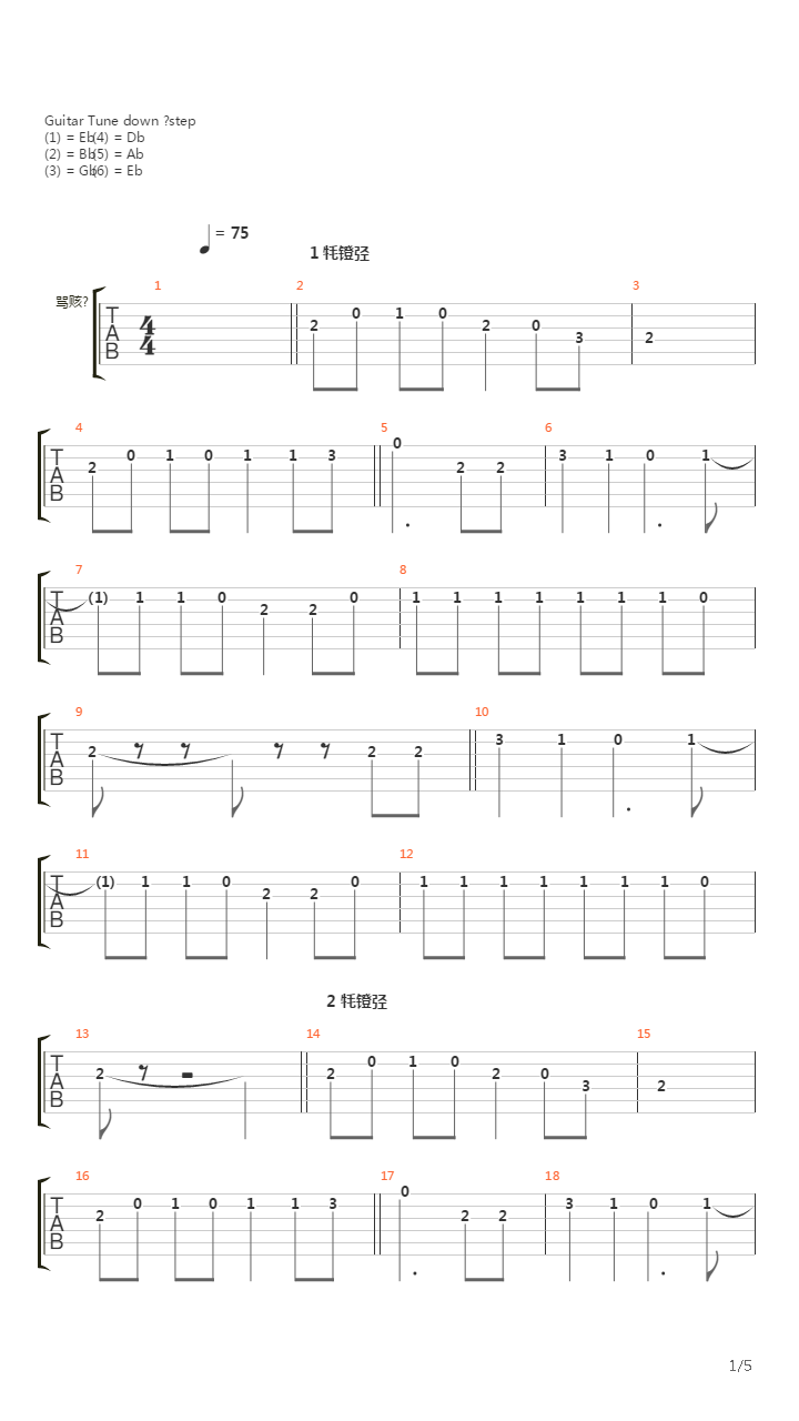 Конь (rock version)吉他谱