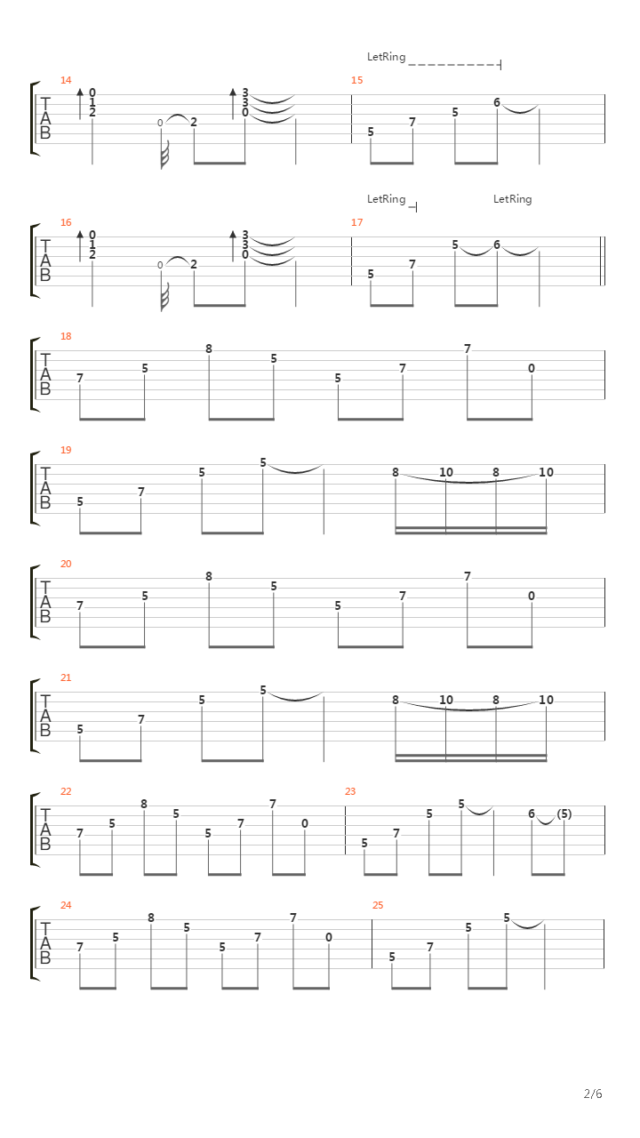 Волк吉他谱