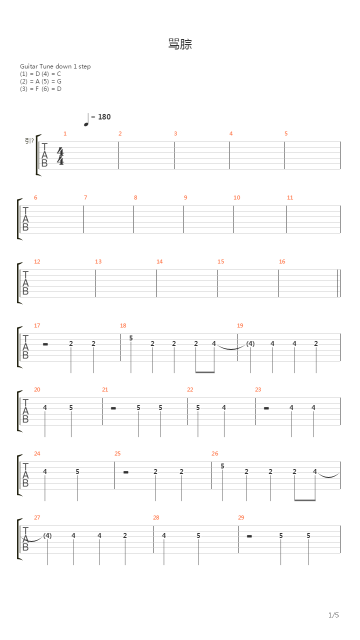 Волк吉他谱