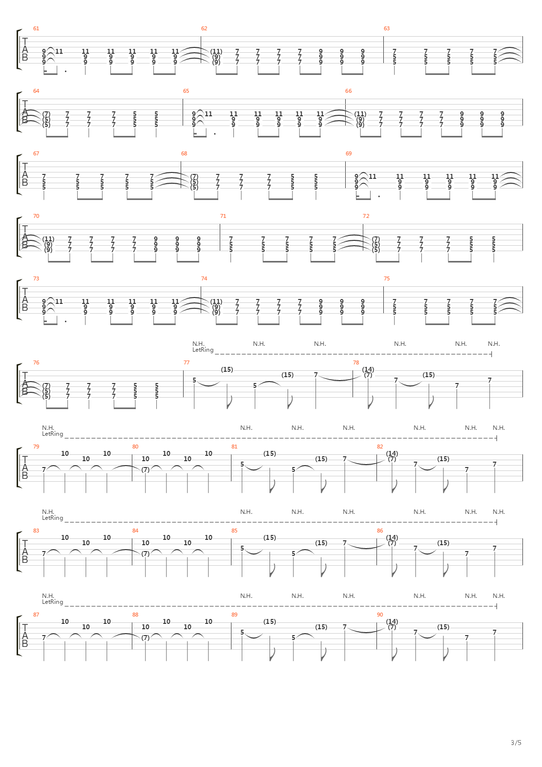 Гонка吉他谱