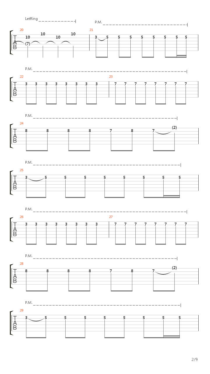 Гонка吉他谱