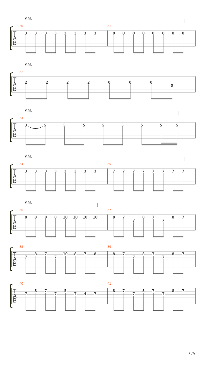 Гонка吉他谱