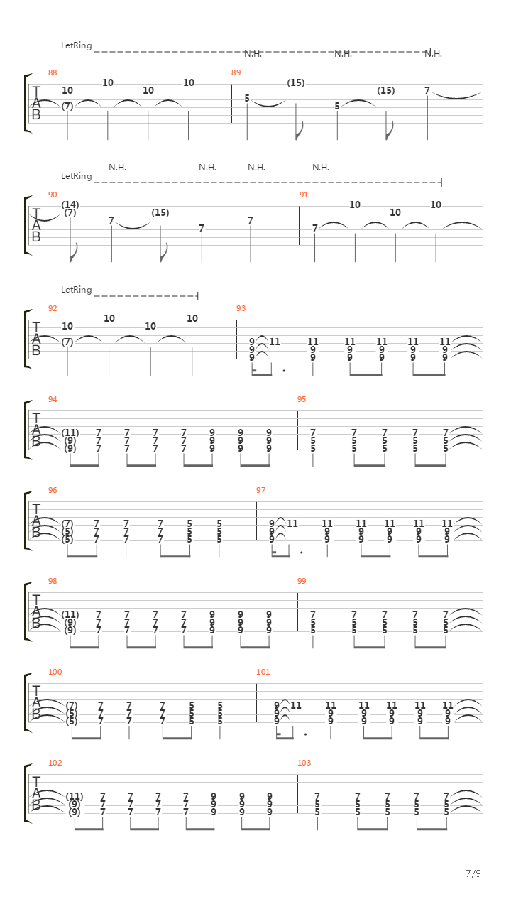 Гонка吉他谱