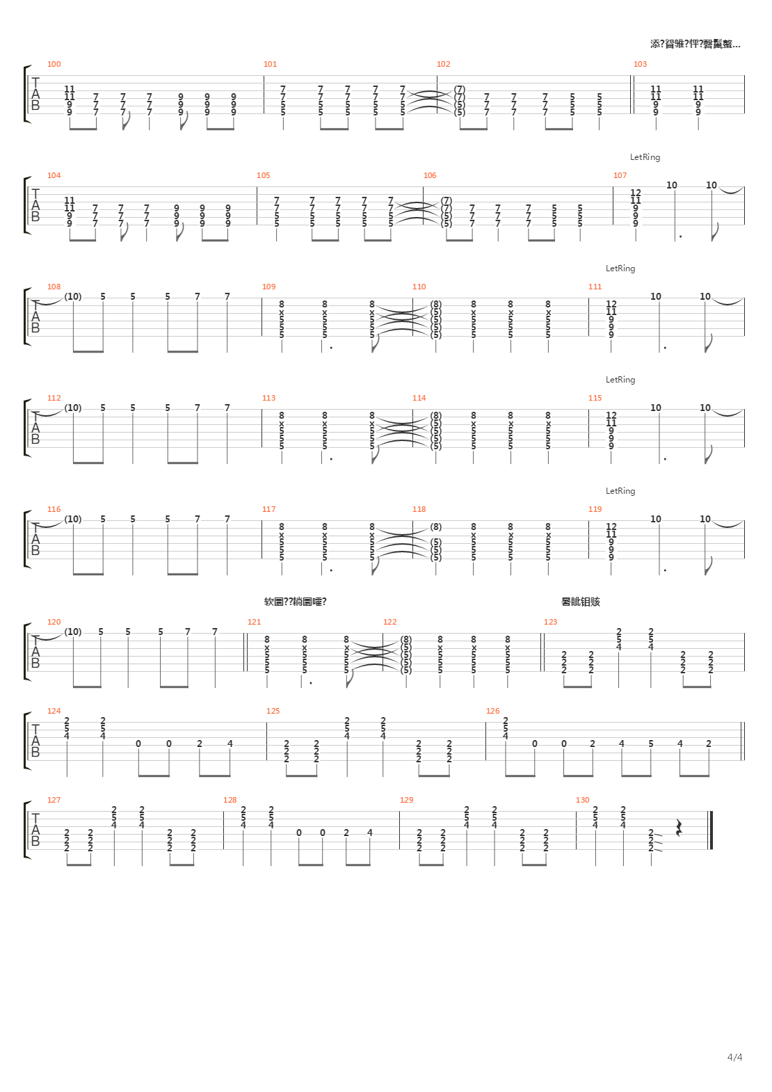 Гонка吉他谱