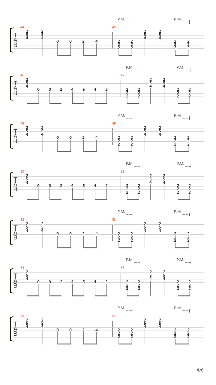 Гонка吉他谱