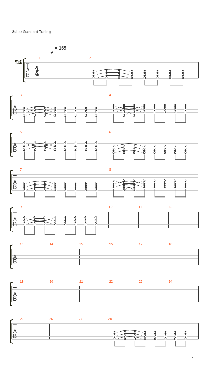 Кофе吉他谱