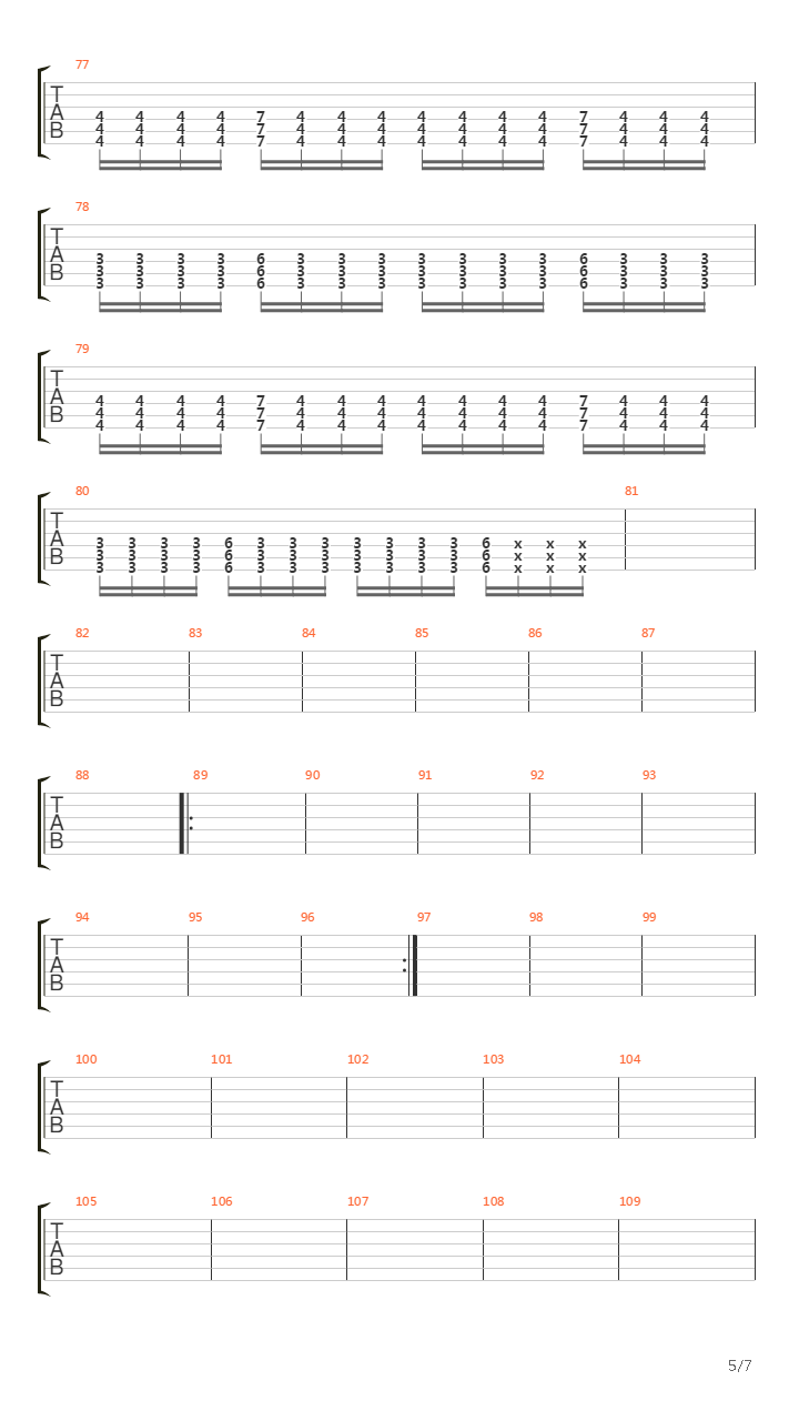 Кошмар吉他谱