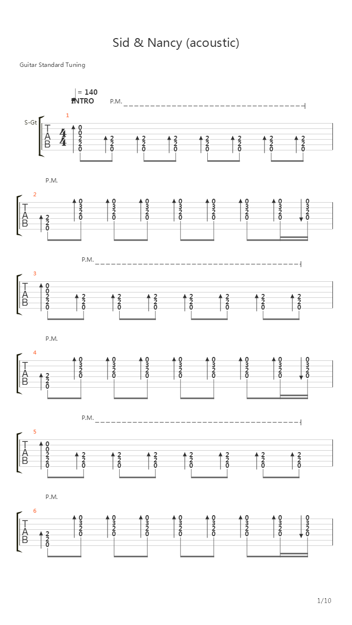 Сид и Нэнси (Концерт Акустика)吉他谱