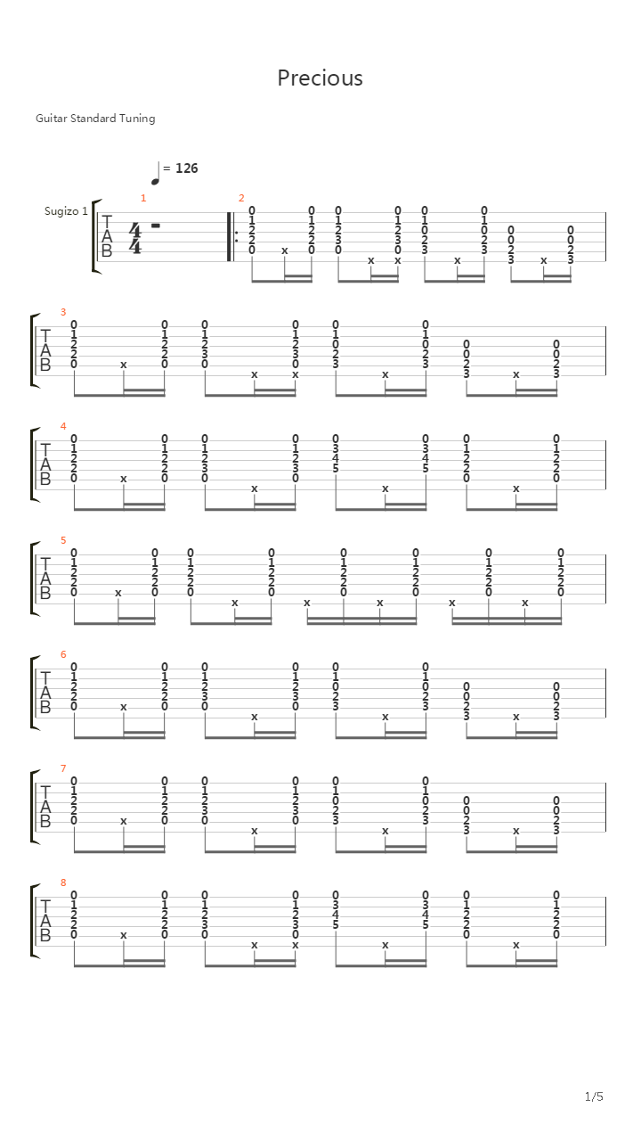 Precious吉他谱