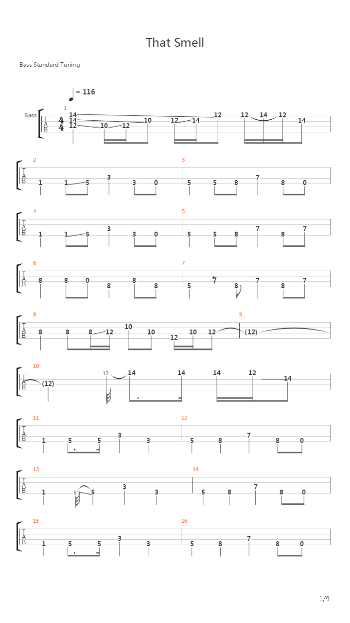 That Smell吉他谱