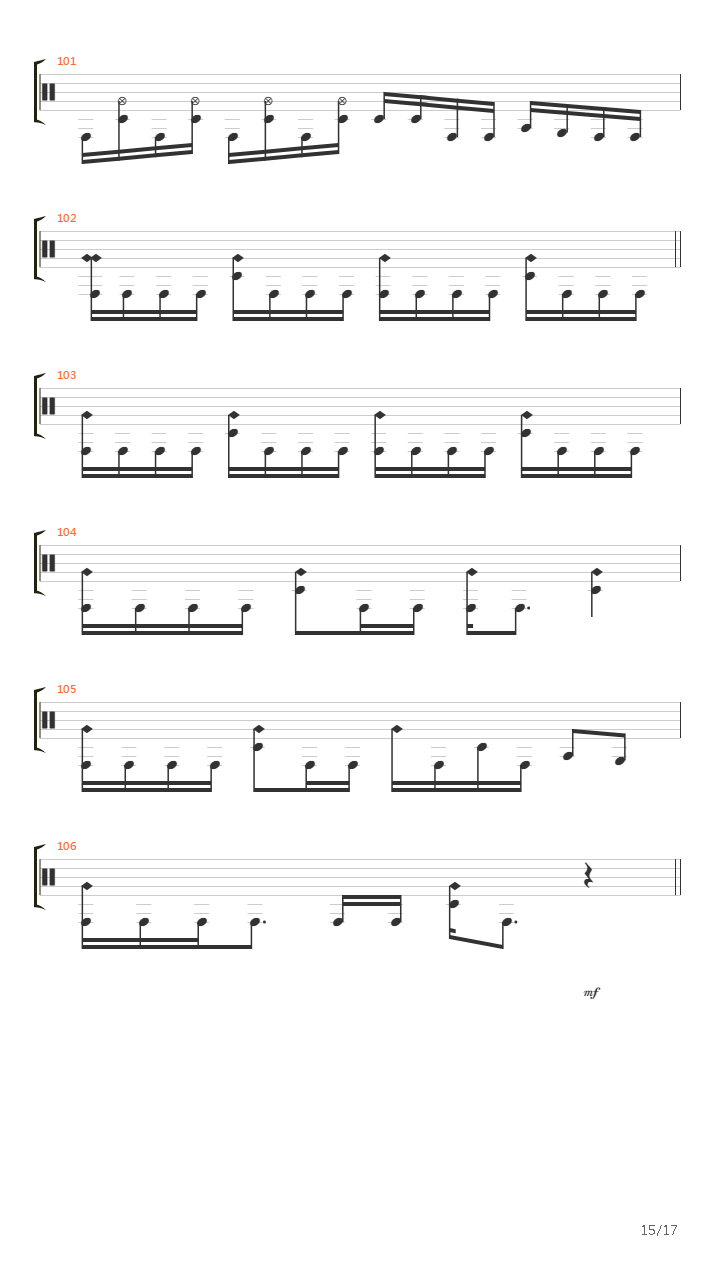 Paralyzed吉他谱