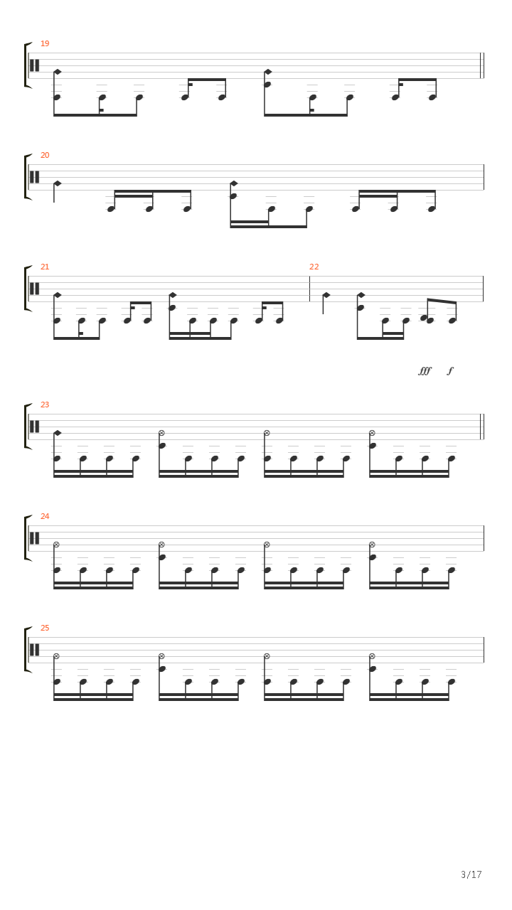 Paralyzed吉他谱