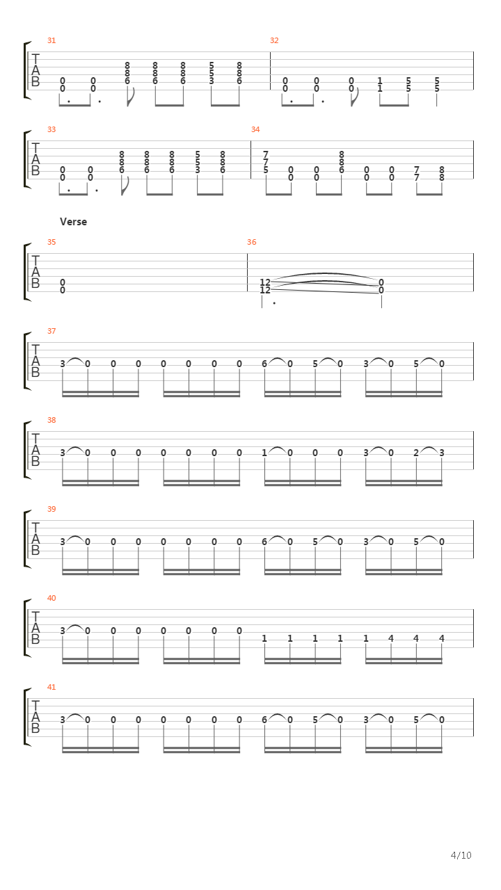 1000 Ps吉他谱