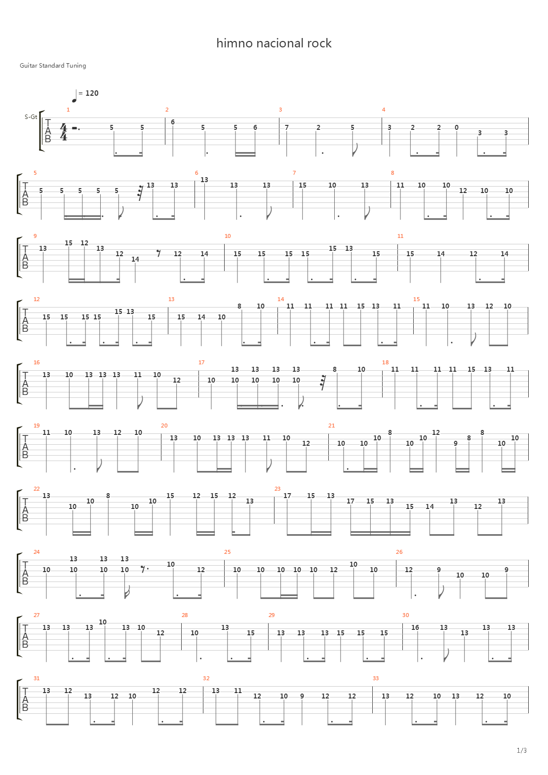 Himno Nacional Peru吉他谱