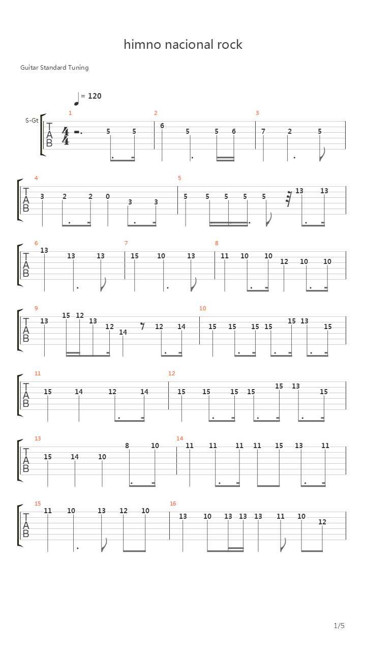 Himno Nacional Peru吉他谱