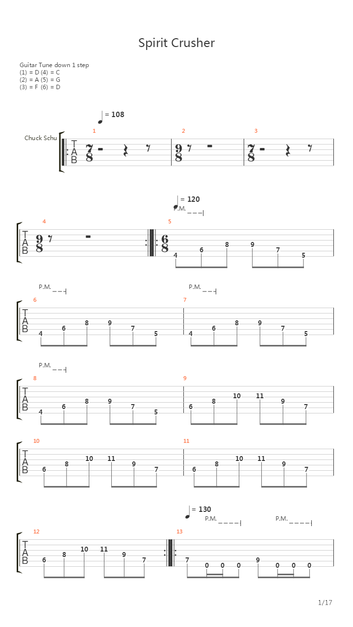 Spirit Crusher吉他谱