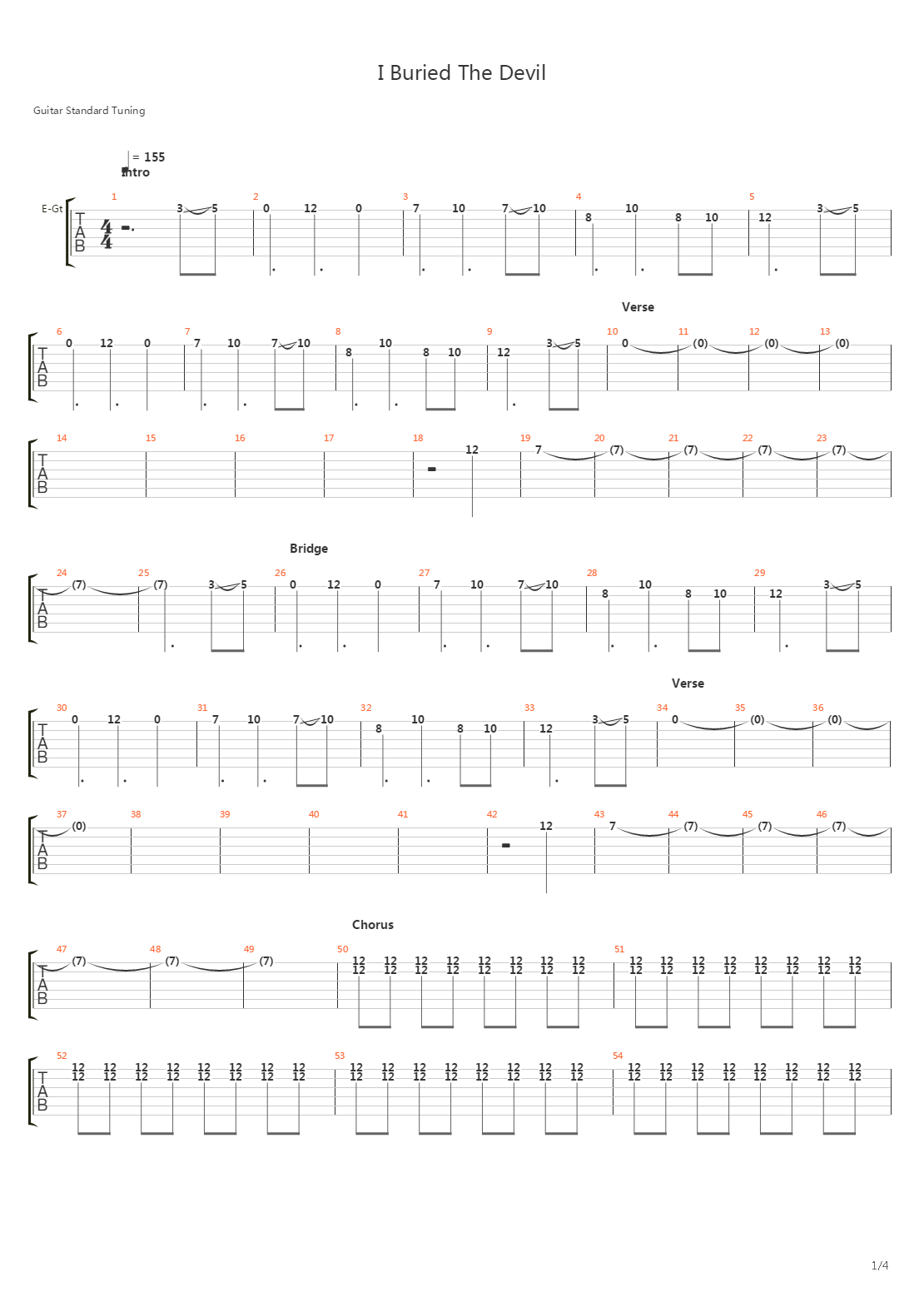 I Buried The Devil吉他谱