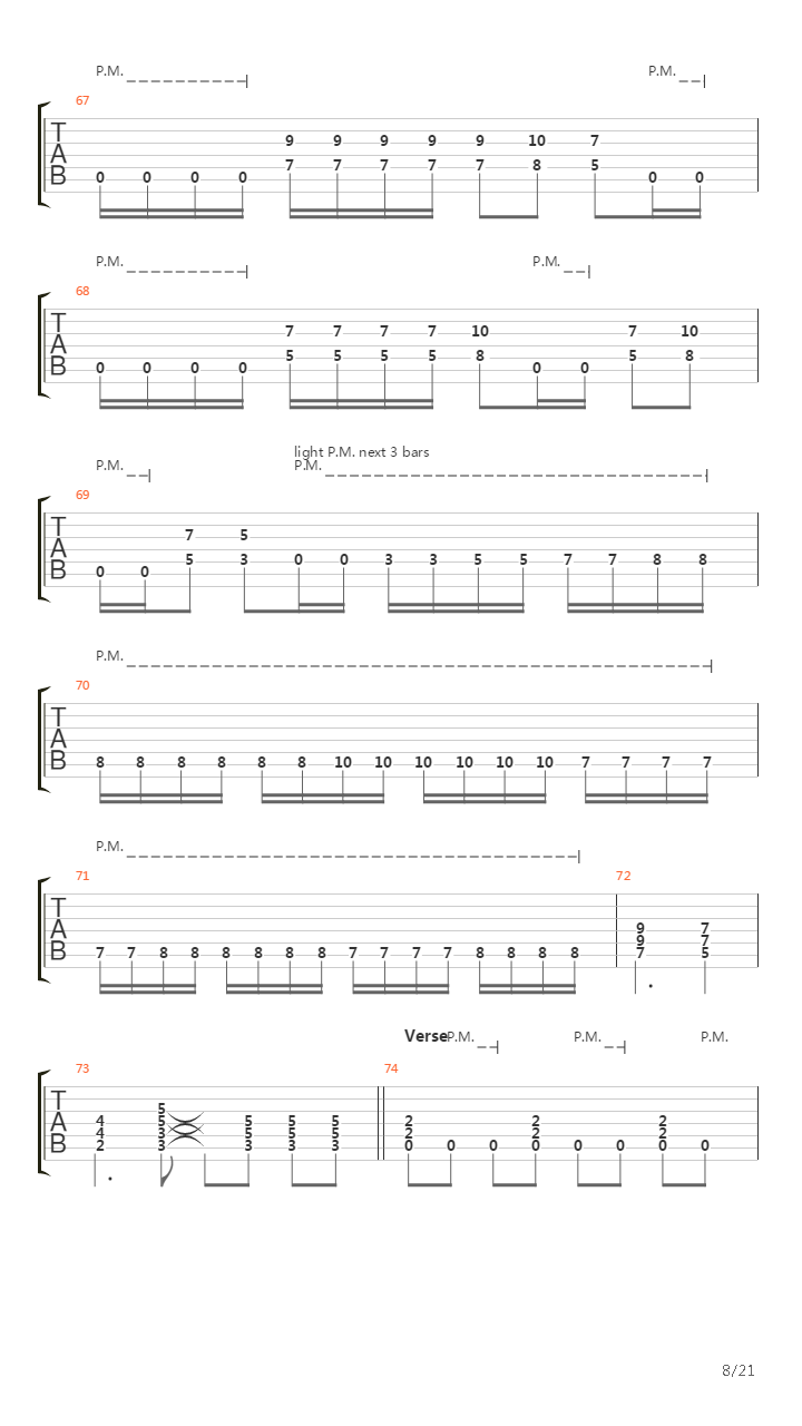 Sense Without Sanity吉他谱