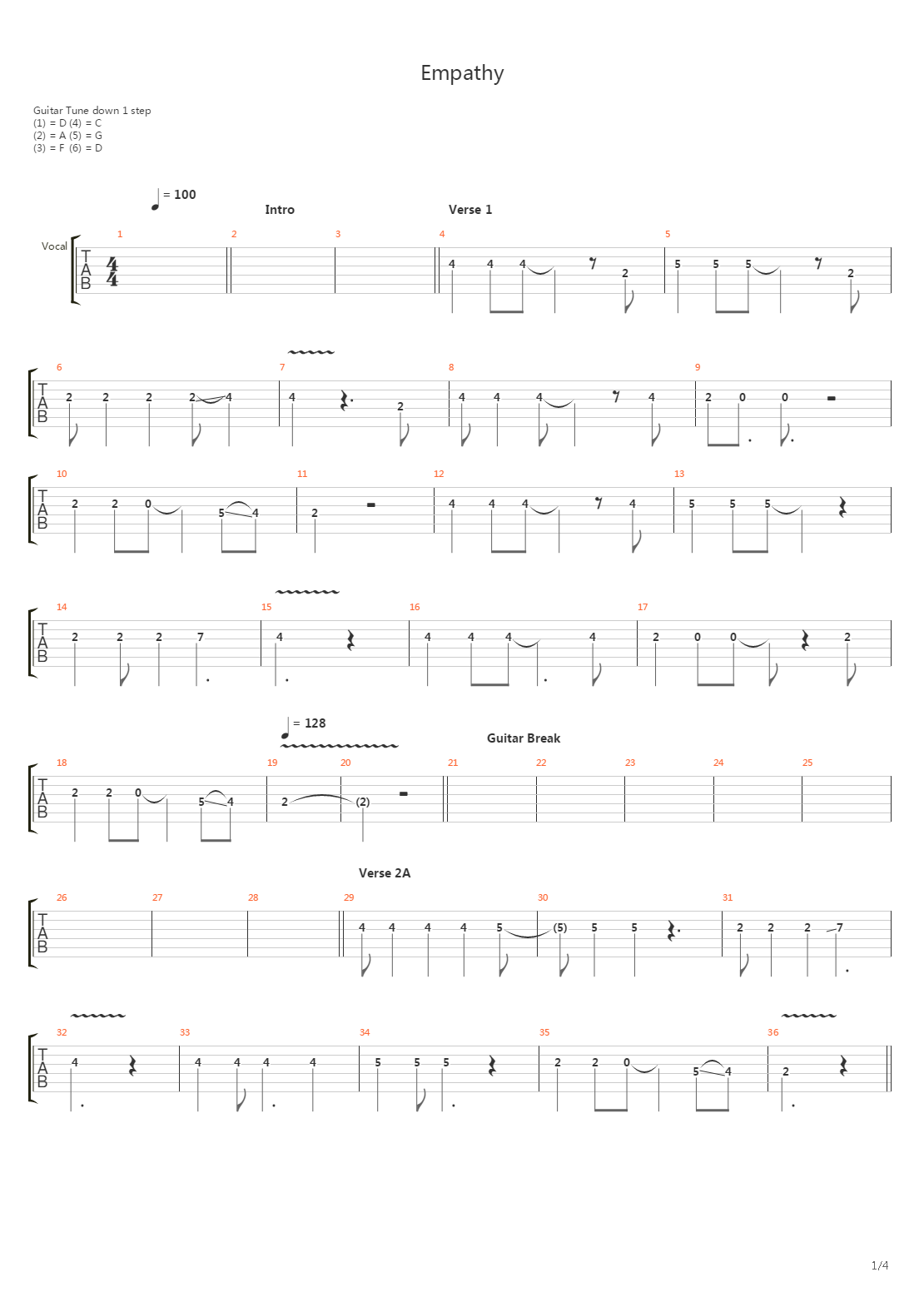 Empathy吉他谱